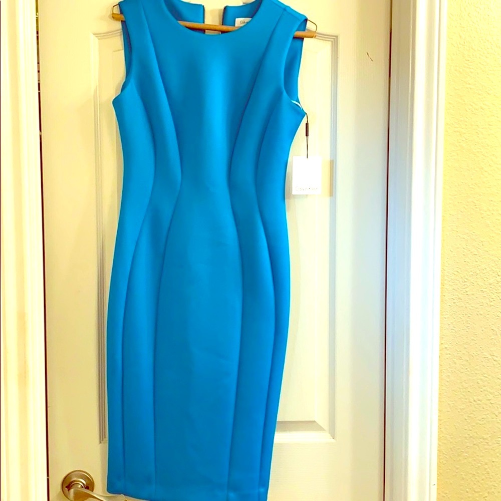 COPY - NWT Calvin Klein Blue Sleeveless Dress